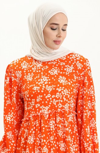 Orange İslamitische Jurk 24Y8909-03