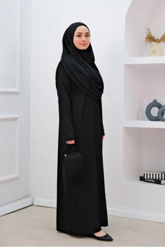 Tek Parça Namaz Elbisesi N2302 Siyah