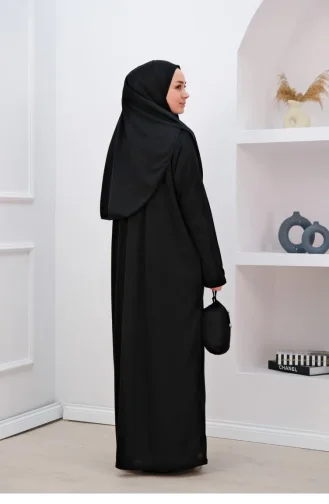 Tek Parça Namaz Elbisesi N2302 Siyah