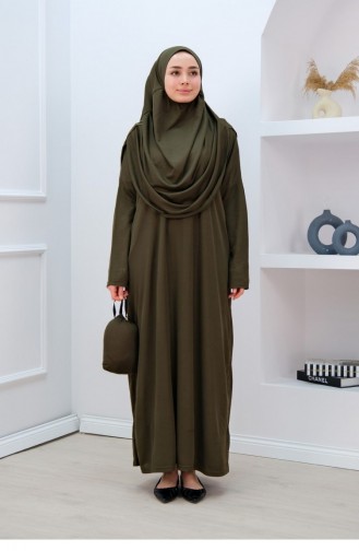Tek Parça Namaz Elbisesi N2304 Haki