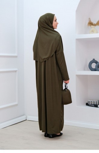 Tek Parça Namaz Elbisesi N2304 Haki