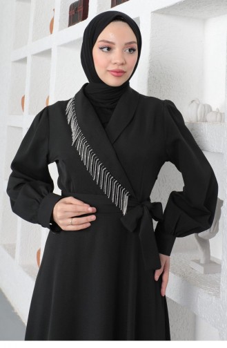 Black Hijab Dress 14147