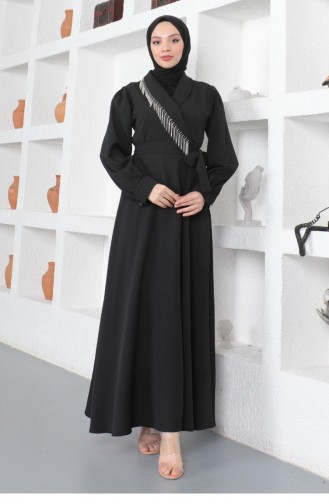 Black Hijab Dress 14147