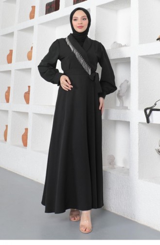 Black Hijab Dress 14147