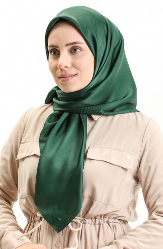Kristal Düz Eşarp 0010-04 Zümrüt Yeşili