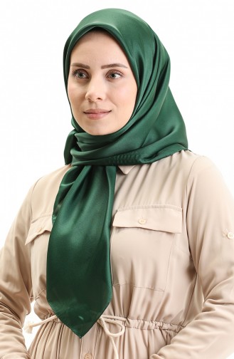 Kristal Düz Eşarp 0010-04 Zümrüt Yeşili