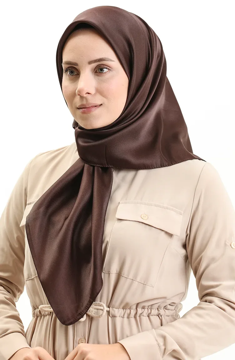 Crystal Plain Scarf 0010-21 Dark Brown 0010-21