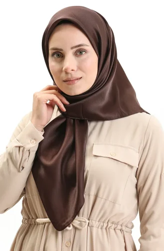 Crystal Plain Scarf 0010-21 Dark Brown 0010-21