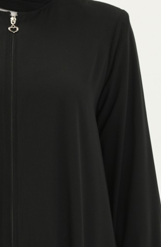 Mevlana Abaya mit Reißverschluss 1970-01 Schwarz 1970-01