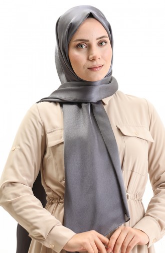Shiny Plain Shawl 0004-01 Smoke Colored 0004-01
