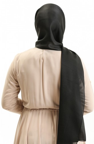 Shiny Plain Shawl 0004-04 Black 0004-04