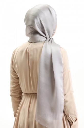 Shiny Plain Shawl 0004-06 Silver Gray 0004-06