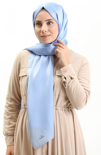 Shiny Plain Shawl 0004-07 Baby Blue 0004-07