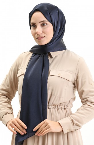 Shiny Plain Shawl 0004-08 Navy Blue 0004-08