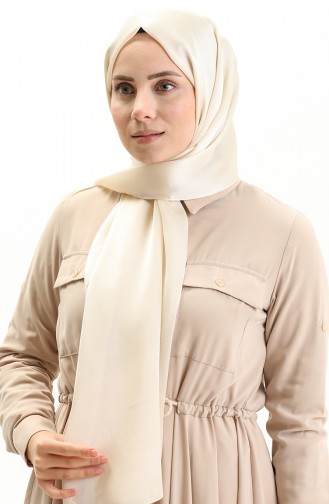 Shiny Plain Shawl 0004-10 Cream 0004-10