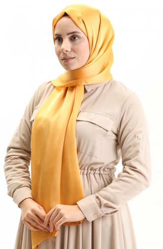 Shiny Plain Shawl 0004-12 Mustard 0004-12