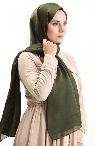 Shiny Plain Shawl 0004-15 Khaki 0004-15