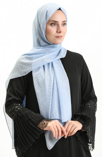 Haiti Foil Evening Shawl 0007A-10 Baby Blue 0007A-10