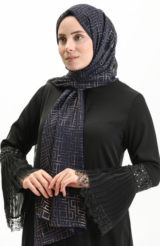 Navy Blue Sjaal 0007A-15