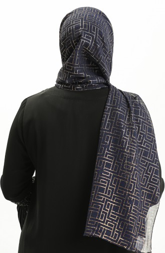Navy Blue Sjaal 0007A-15
