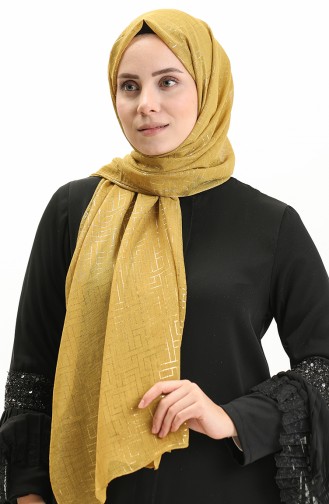 Haiti Foil Evening Shawl 0007A-18 Oil Green 0007A-18