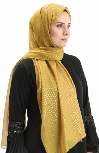 Haiti Foil Evening Shawl 0007A-18 Oil Green 0007A-18