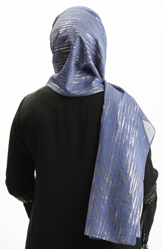Abendkleider Haitianischer Folienschal 0007K-01 Indigo 0007K-01