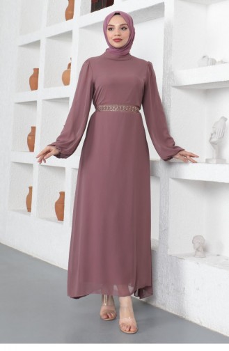 Dusty Rose İslamitische Avondjurk 14153