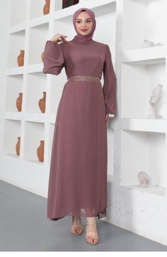 Dusty Rose İslamitische Avondjurk 14153