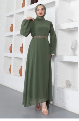 Khaki Hijab-Abendkleider 14154