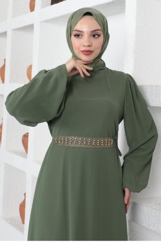 Khaki Hijab-Abendkleider 14154