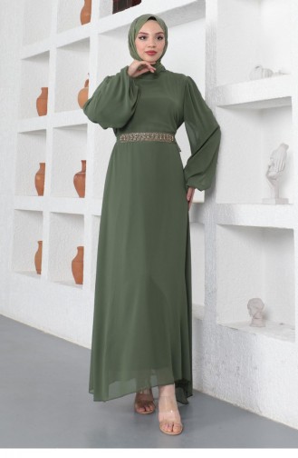 Khaki Hijab-Abendkleider 14154
