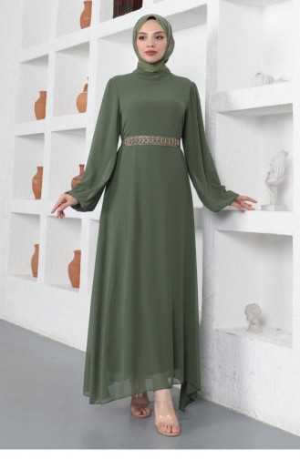 Khaki Hijab-Abendkleider 14154