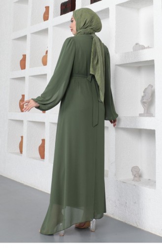 Khaki Hijab-Abendkleider 14154