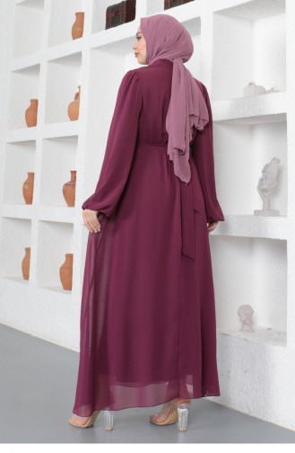 Zwetschge Hijab-Abendkleider 14155
