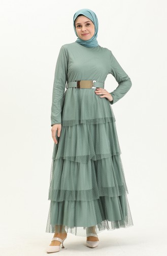 Minzengrün Hijab-Abendkleider 2667