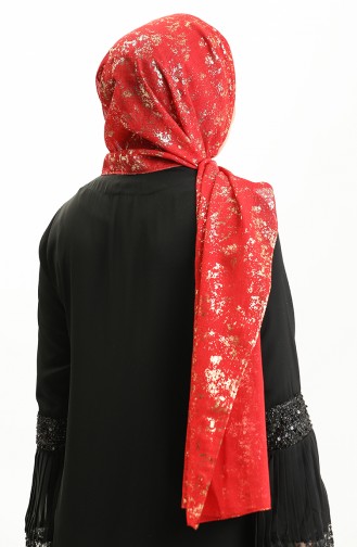 Haiti Foil Evening Shawl 0007-13 Red 0007-13