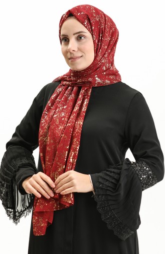 Abendkleider Haiti Foiled Shawl 0007-14 Burgunderrot 0007-14