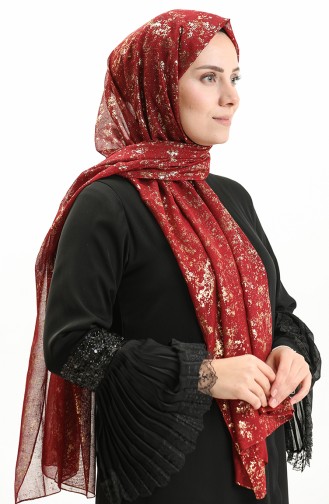 Abendkleider Haiti Foiled Shawl 0007-14 Burgunderrot 0007-14