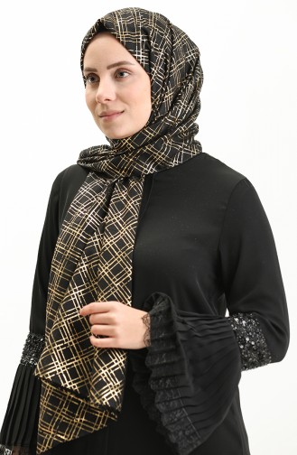 Haiti Foil Evening Shawl 0007A-16 Black 0007A-16