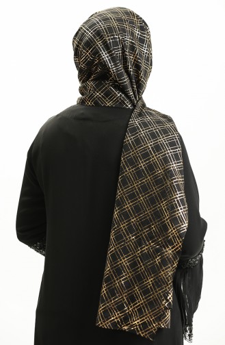 Haiti Foil Evening Shawl 0007A-16 Black 0007A-16