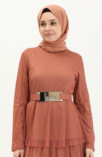 Habillé Hijab Couleur cannelle 2666
