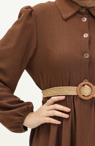 Brown Hijab Dress 4660
