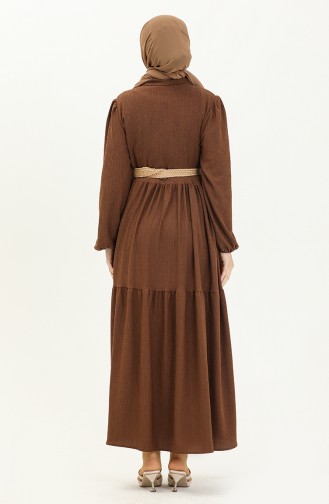 Brown Hijab Dress 4660