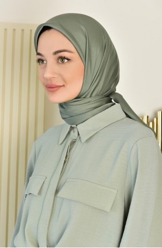 Kristal Parlak Eşarp 000064-10 Koyu Yeşil