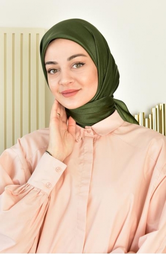 Kristal Parlak Eşarp 000064-13 Haki