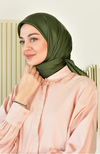 Kristal Parlak Eşarp 000064-13 Haki