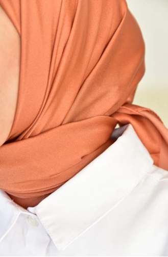Kristal Parlak Eşarp 000064-22 Soğan Kabuğu