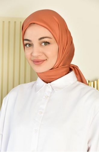 Kristal Parlak Eşarp 000064-22 Soğan Kabuğu