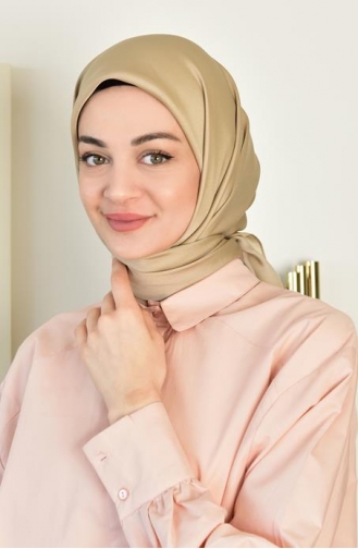 Kristal Parlak Eşarp 000064-02 Bej